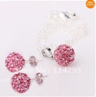conjunto plata ley 925 mm pendientes y colgante